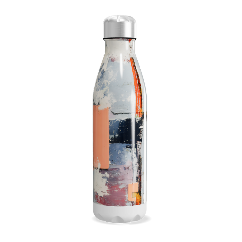 Garrafa Inox - Design Abstrato Multicolorido