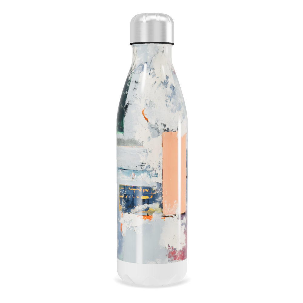 Garrafa Inox - Design Abstrato Multicolorido