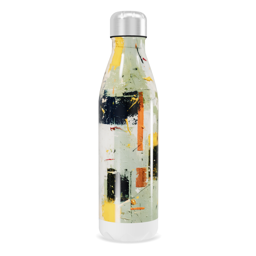 Garrafa Inox - Estampa Abstrata Colorida