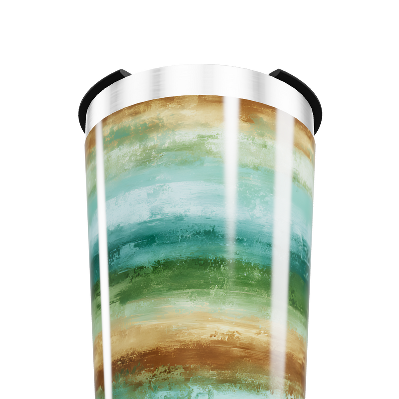 Copo Térmico - Estampa Listras Verdes