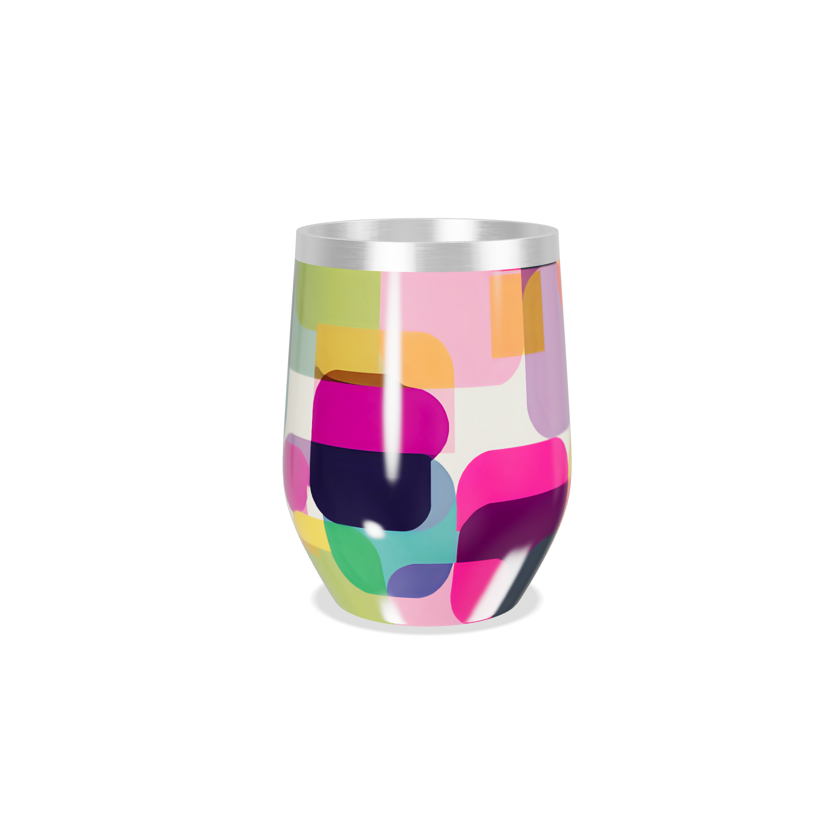 Copo Térmico Slim - Estampado Colorido Aço