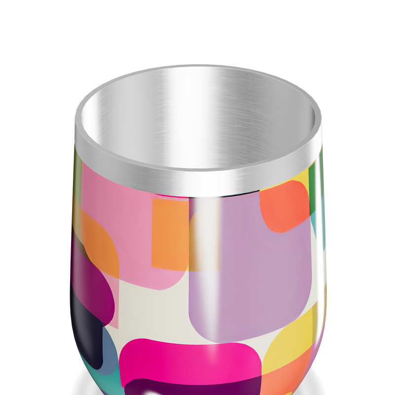 Copo Térmico Slim - Estampado Colorido Aço