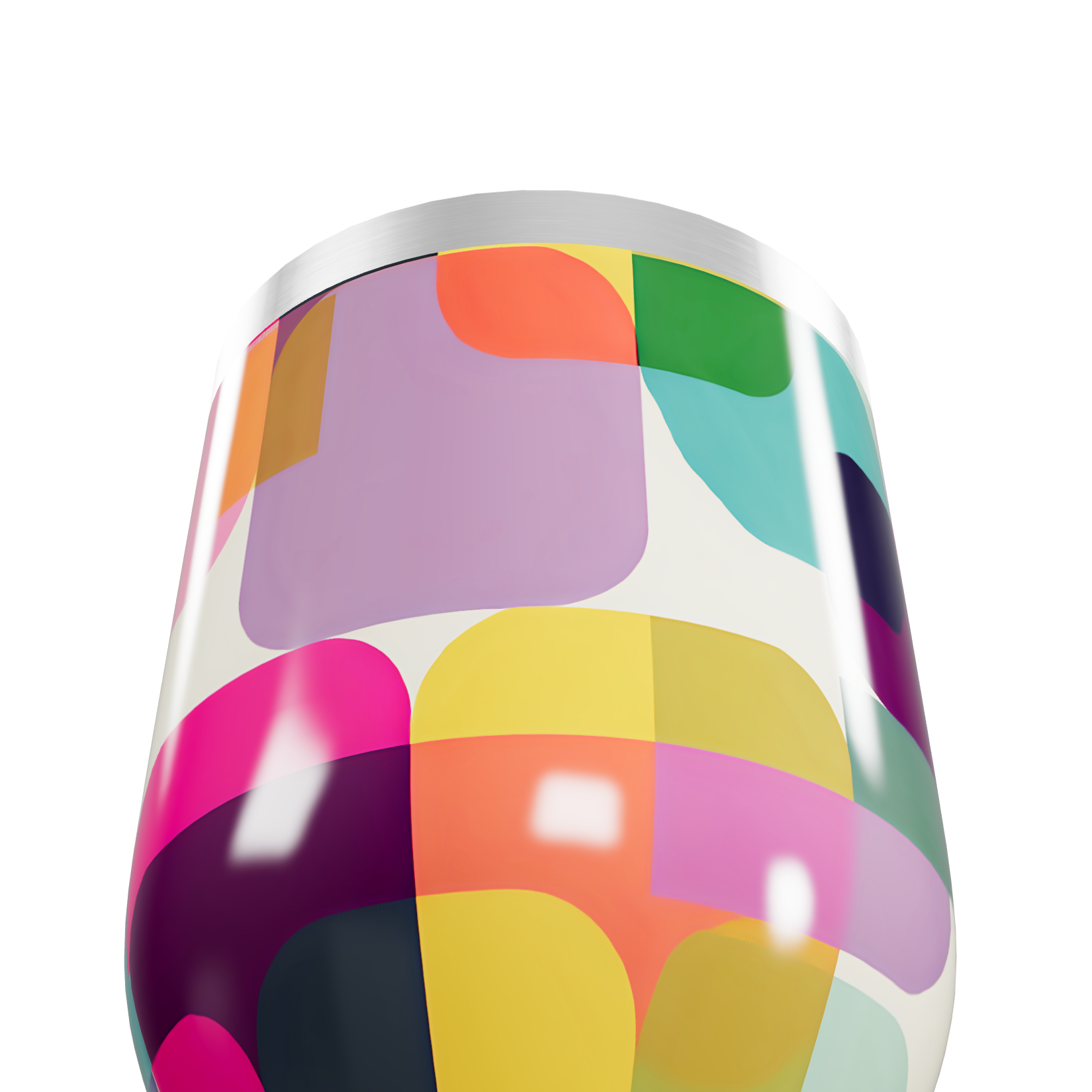 Copo Térmico Slim - Estampado Colorido Aço