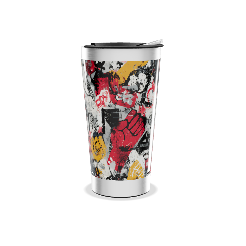 Copo Térmico - Estampa Colorida Abstrata