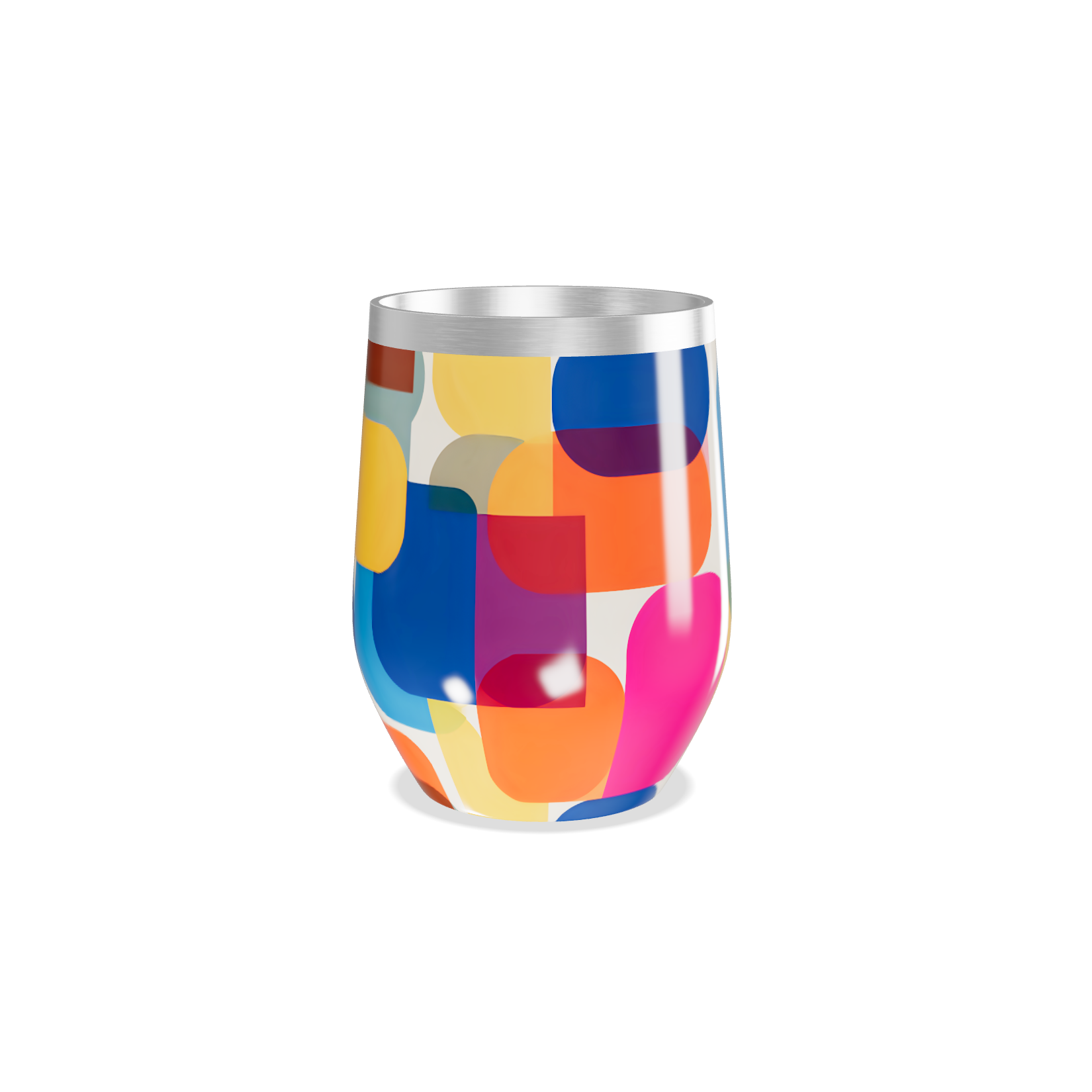Copo Térmico Slim - Colorido Geométrico Inox