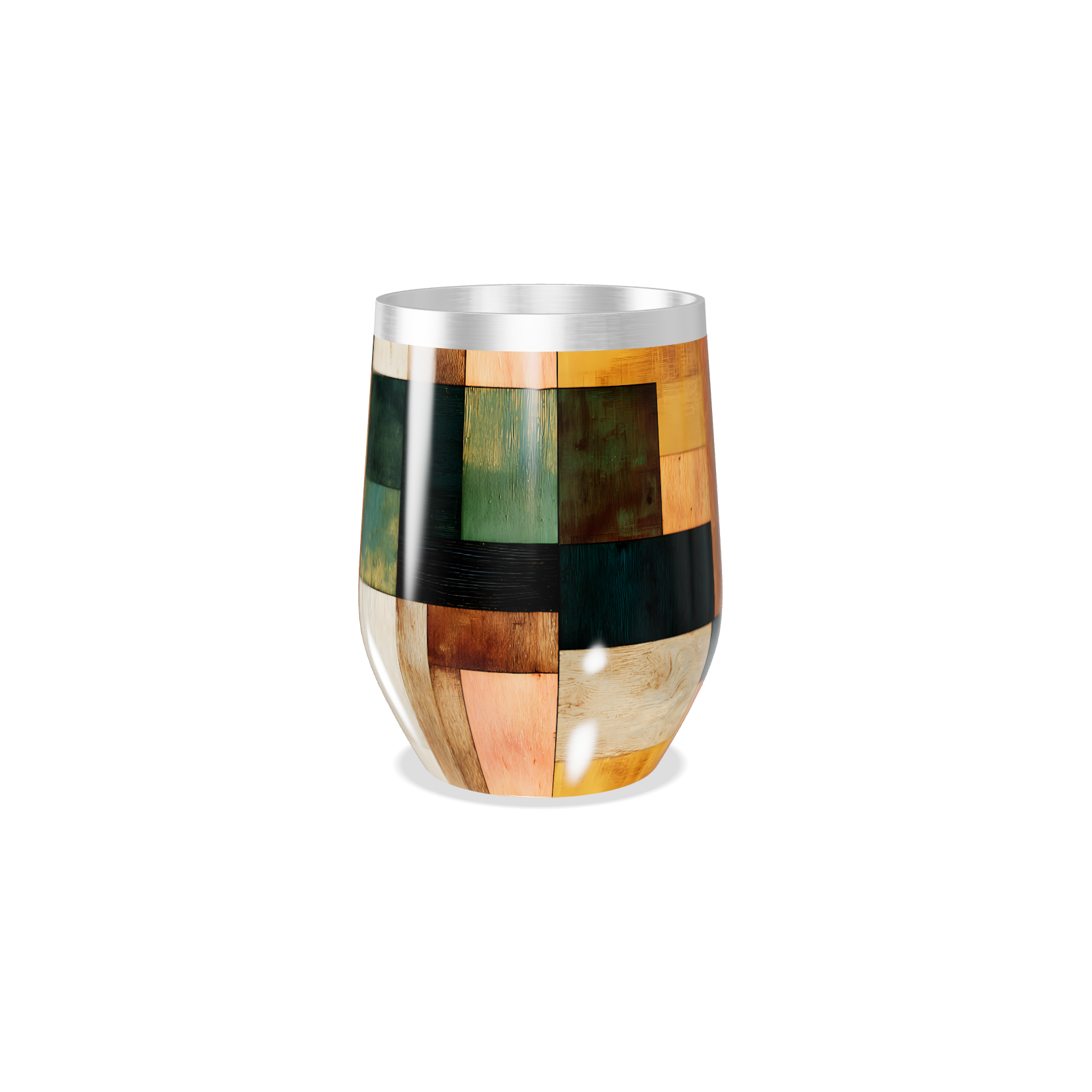 Copo Térmico Slim - Inox Colorido Patchwork