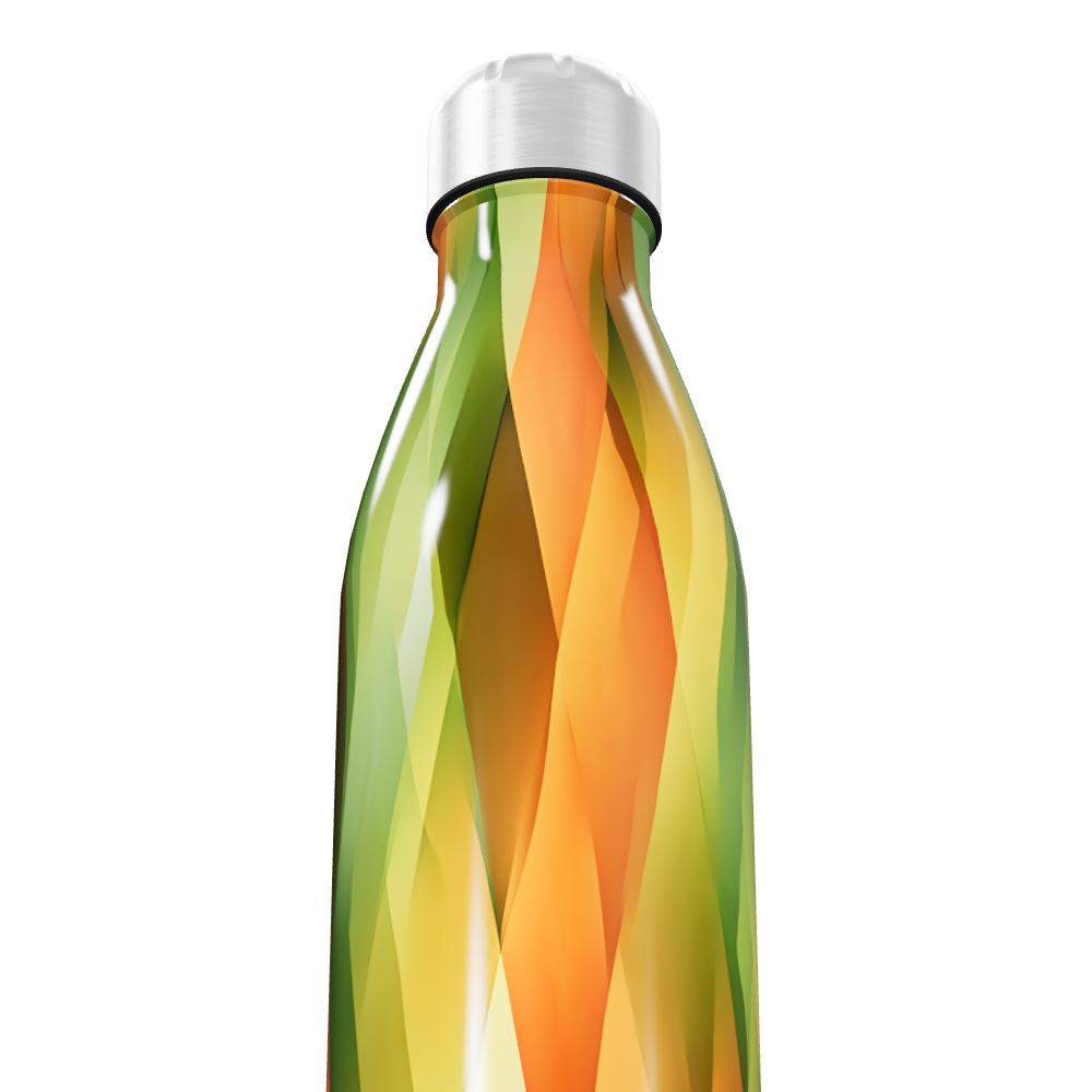 Garrafa Inox - Estampa Geométrica Colorida