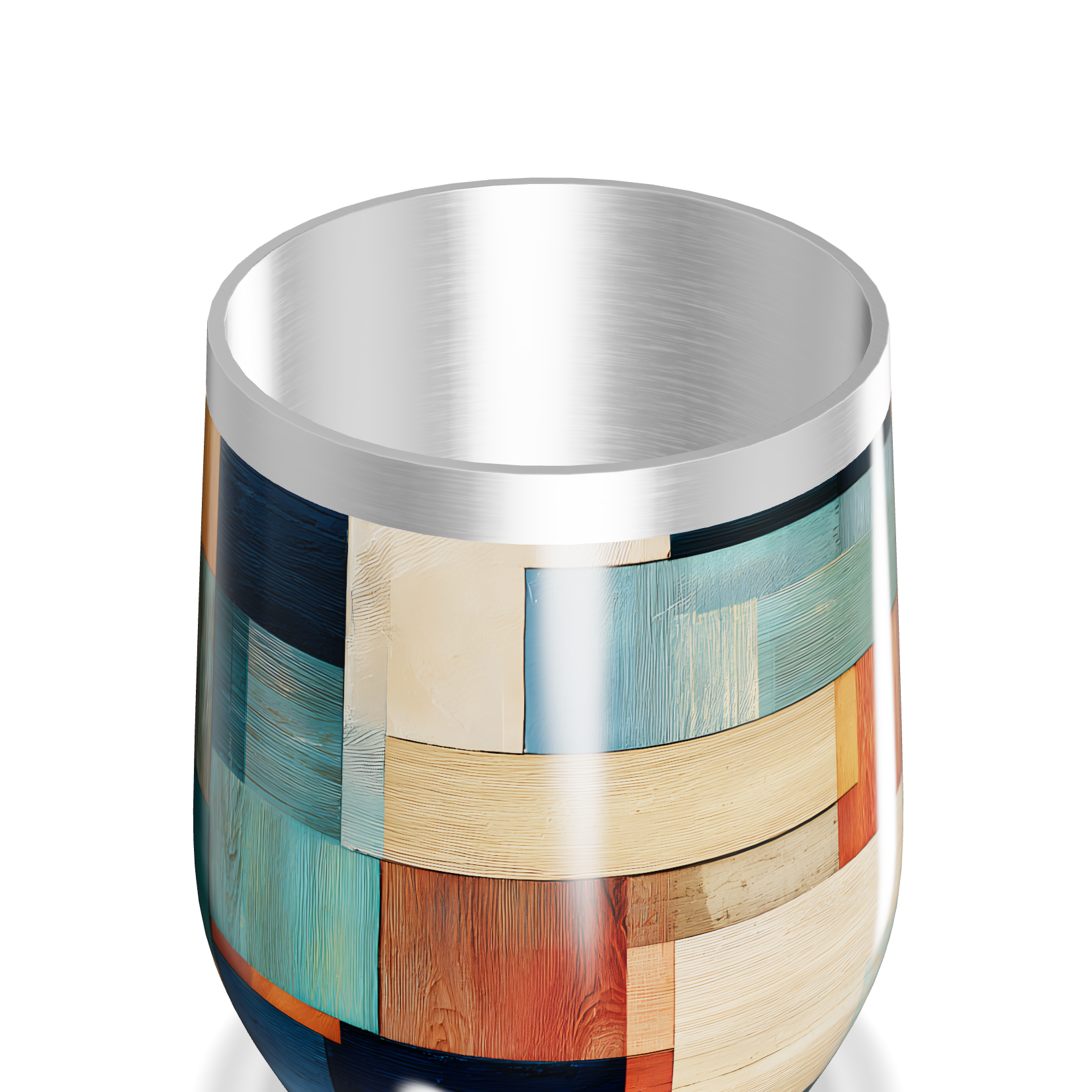 Copo Térmico Slim - Estampa Colorida Patchwork