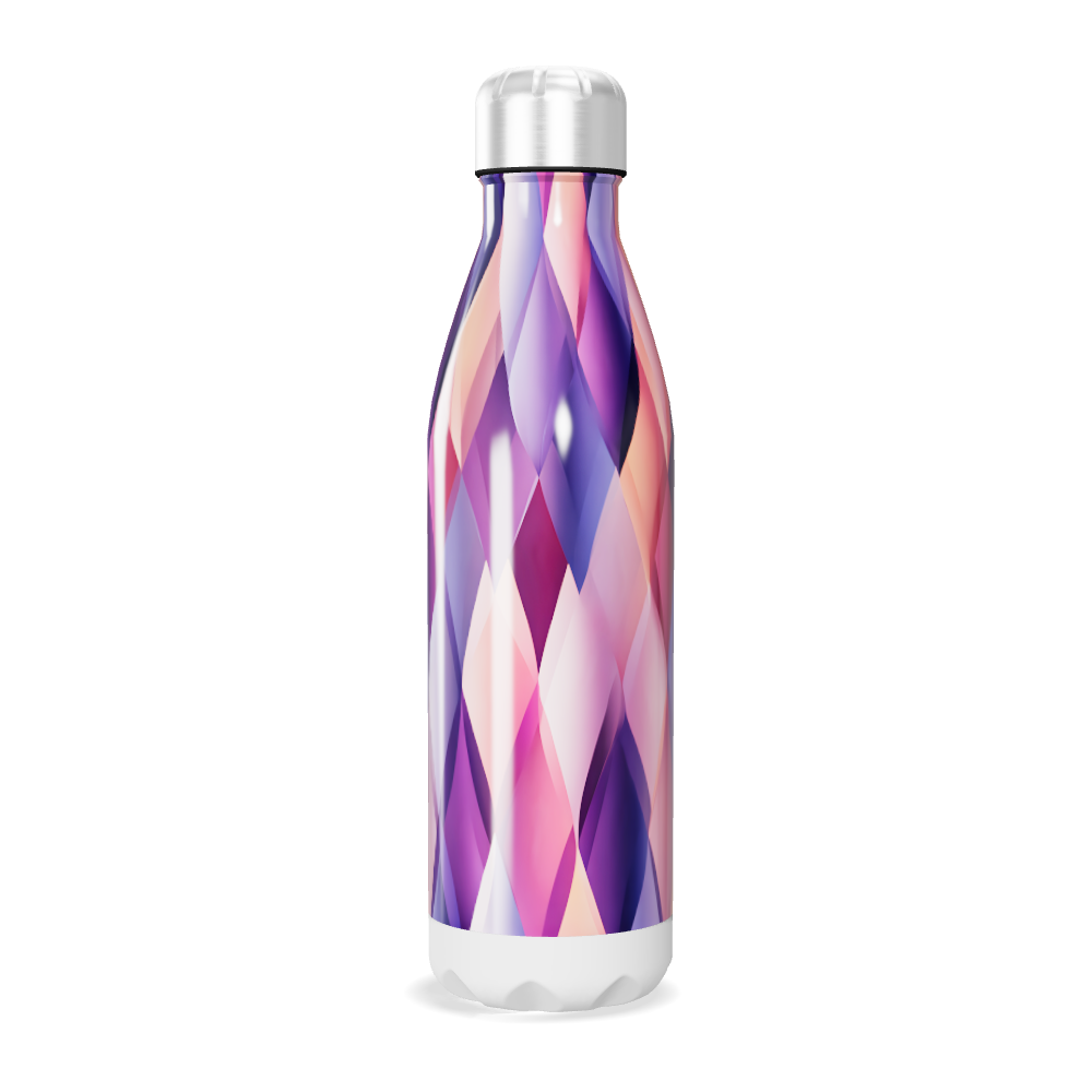 Garrafa Inox - Estampa Diamantes Colorida