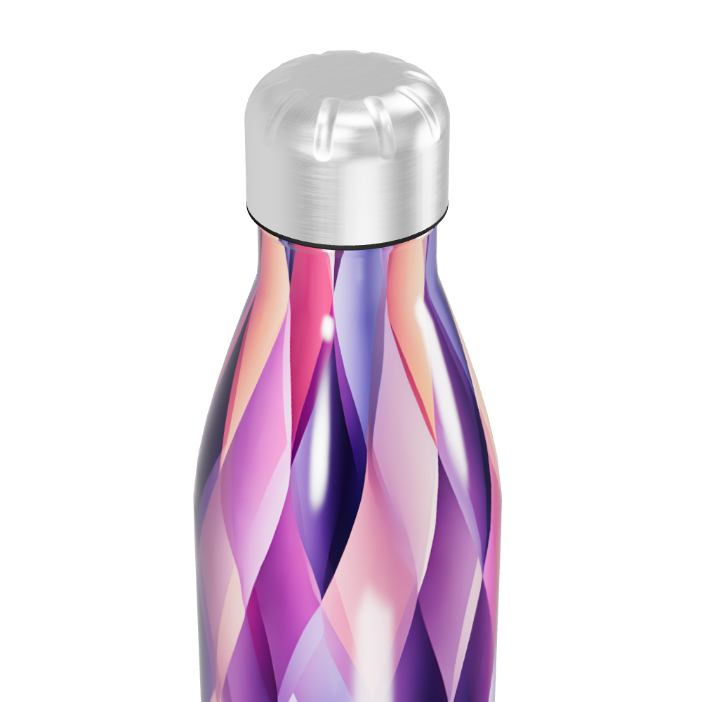 Garrafa Inox - Estampa Diamantes Colorida