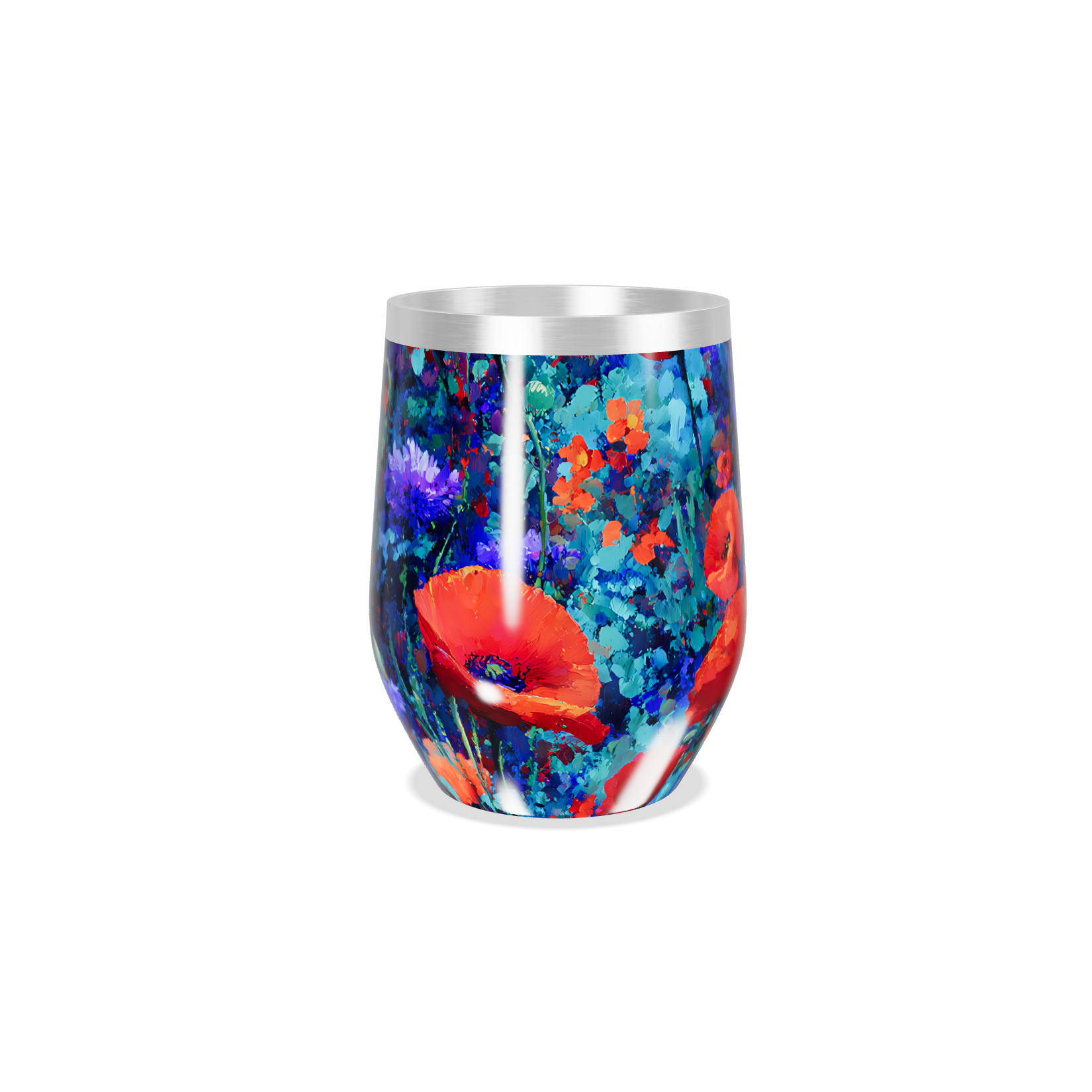 Copo Térmico Slim - Floral Colorido Aço Inox