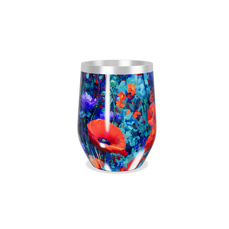 Copo Térmico Slim - Floral Colorido Aço Inox
