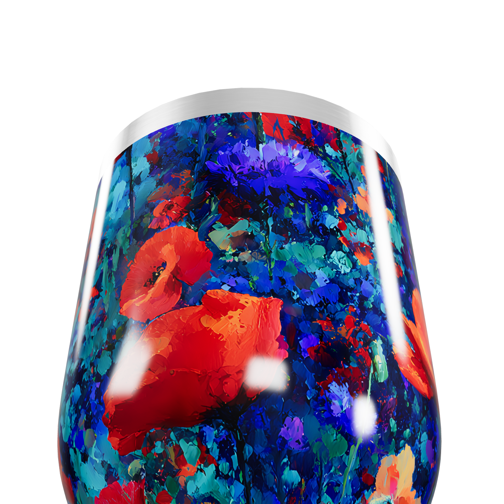 Copo Térmico Slim - Floral Colorido Aço Inox