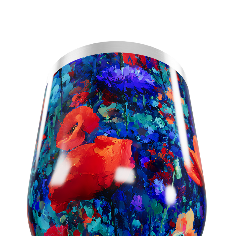 Copo Térmico Slim - Floral Colorido Aço Inox