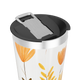 Copo Térmico - Floral Laranja Aço Inox