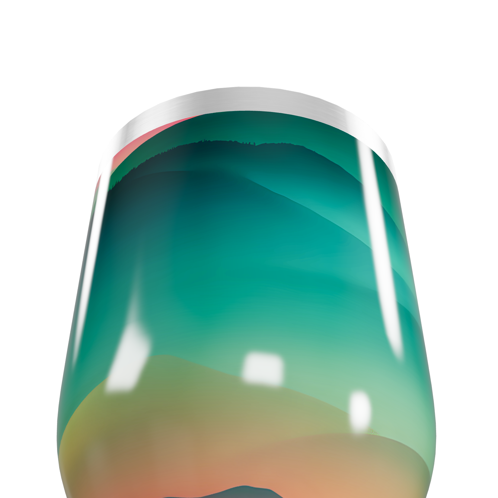 Copo Térmico Slim - Verde Degradê Aço Inox