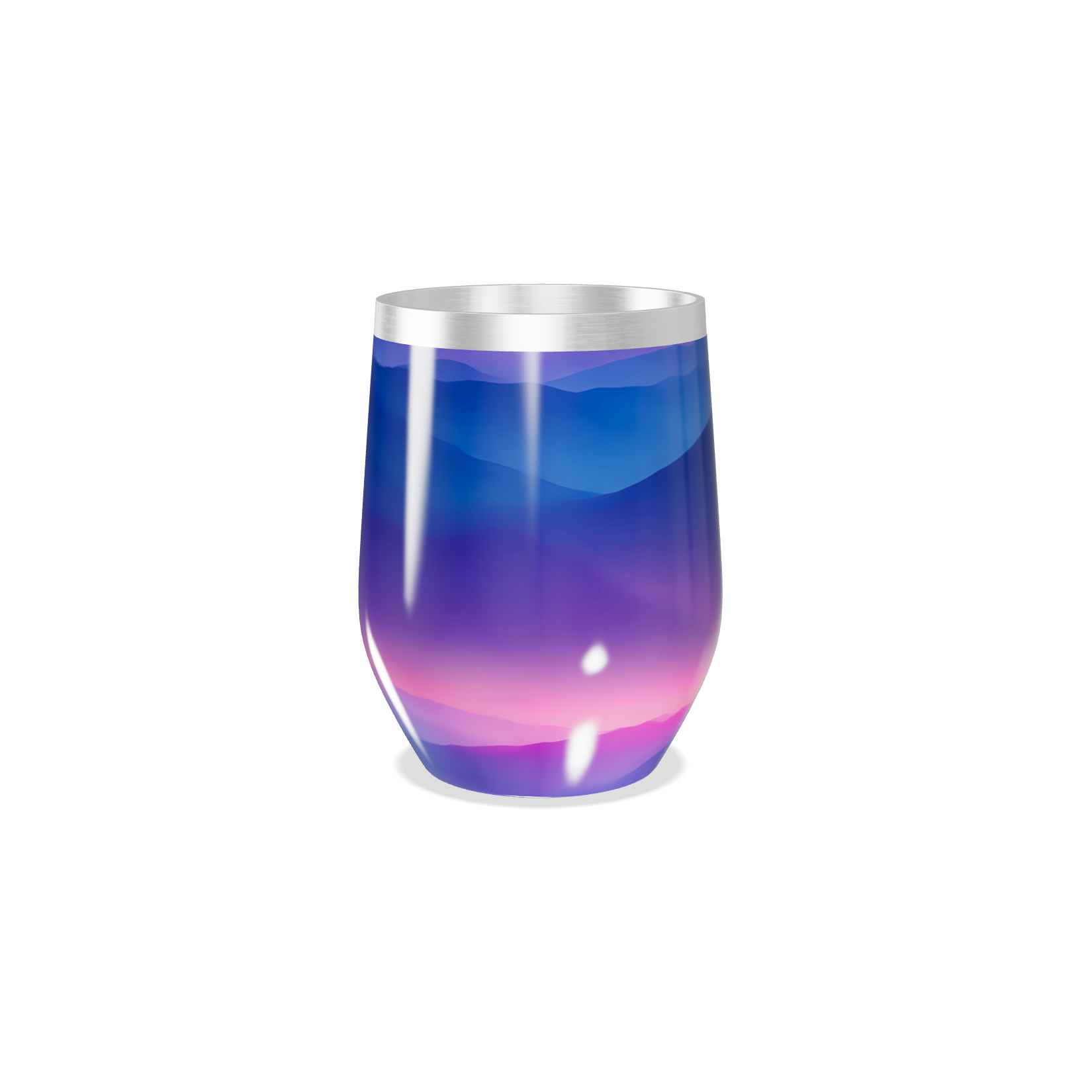 Copo Térmico Slim - Degradê Azul Roxo Aço