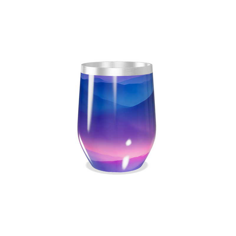 Copo Térmico Slim - Degradê Azul Roxo Aço