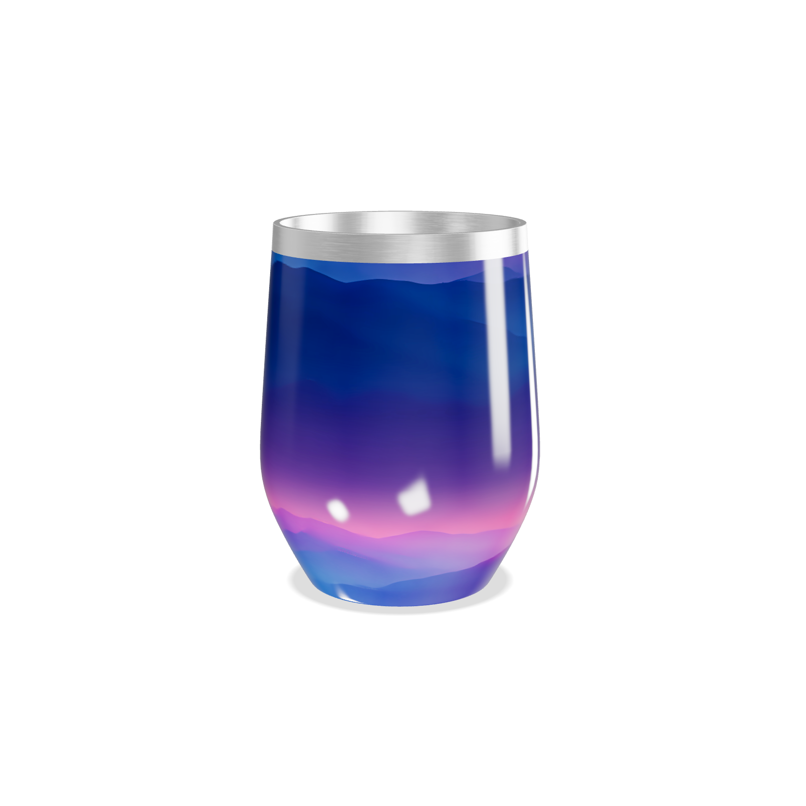 Copo Térmico Slim - Degradê Azul Roxo Aço