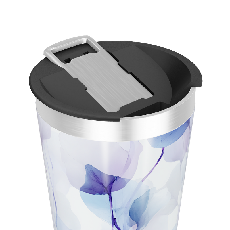 Copo Térmico - Azul Flores Aquarela