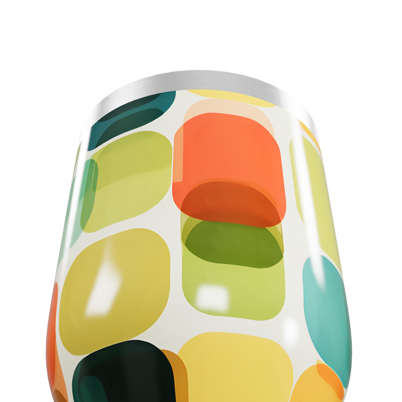 Copo Térmico Slim - Estampa Geométrica Colorida