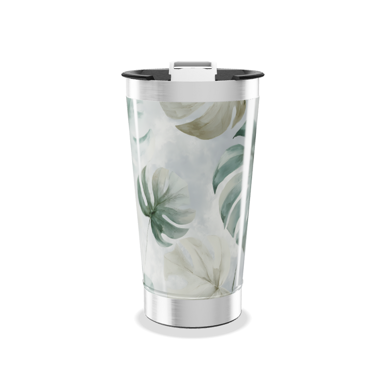 Copo Térmico - Folhagem Tropical Aço Inox
