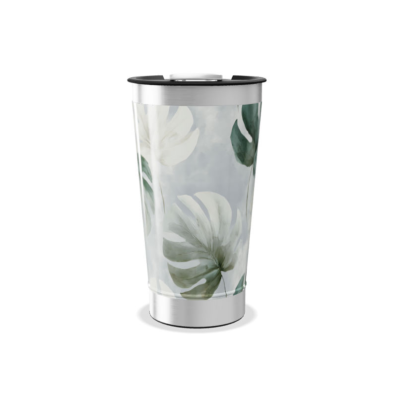 Copo Térmico - Folhagem Tropical Aço Inox