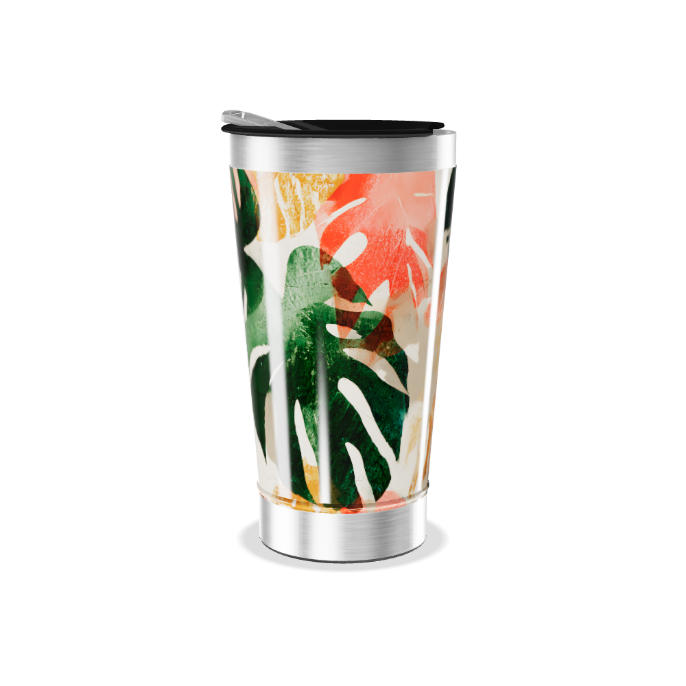 Copo Térmico - Estampa Floral Colorida