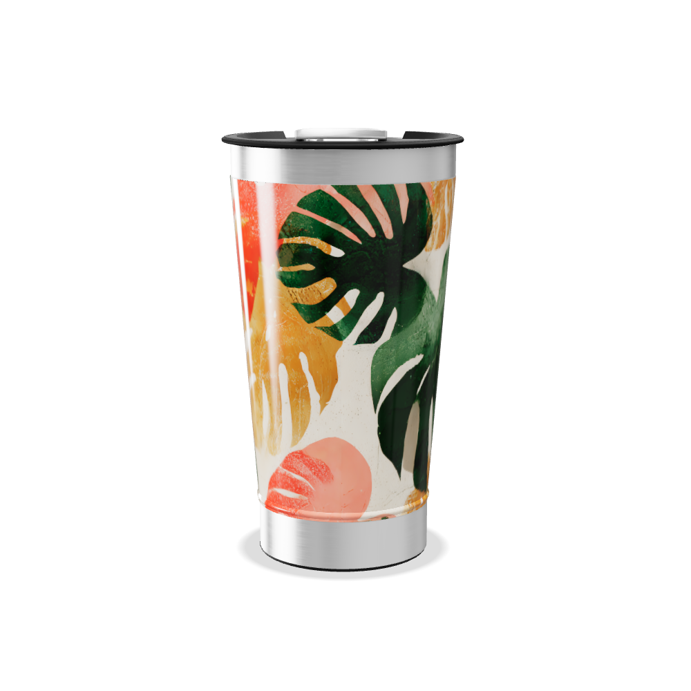 Copo Térmico - Estampa Floral Colorida