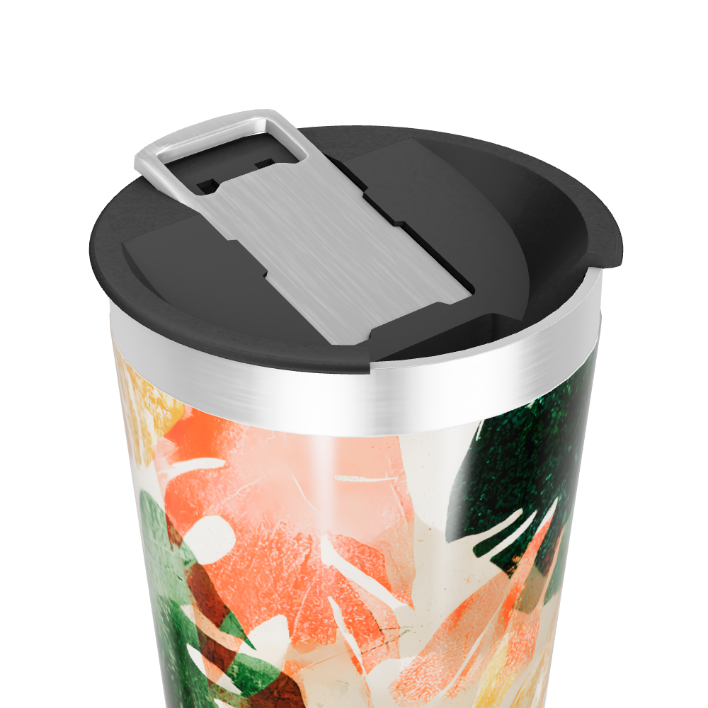 Copo Térmico - Estampa Floral Colorida