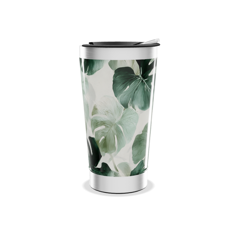Copo Térmico - Folhas Verde Aço Inox