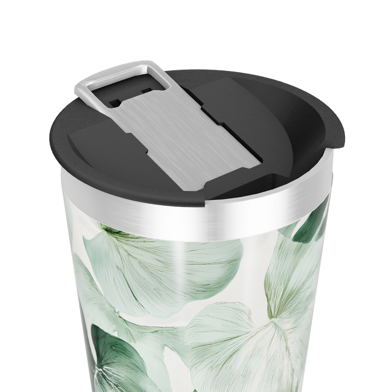 Copo Térmico - Folhas Verde Aço Inox