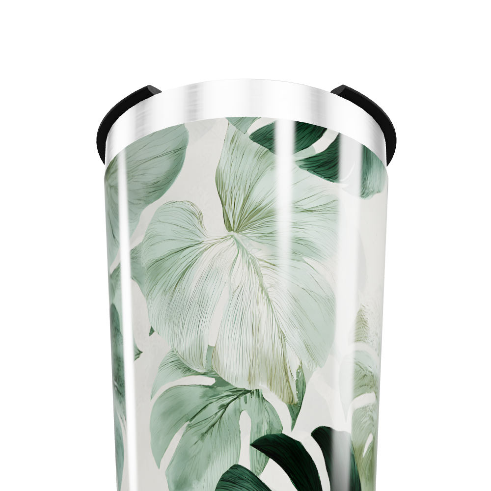 Copo Térmico - Folhas Verde Aço Inox