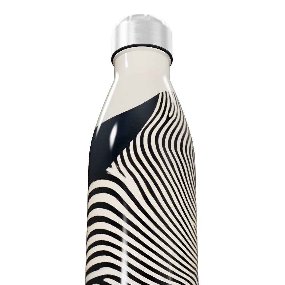 Garrafa Inox - Estampa Preto e Branco