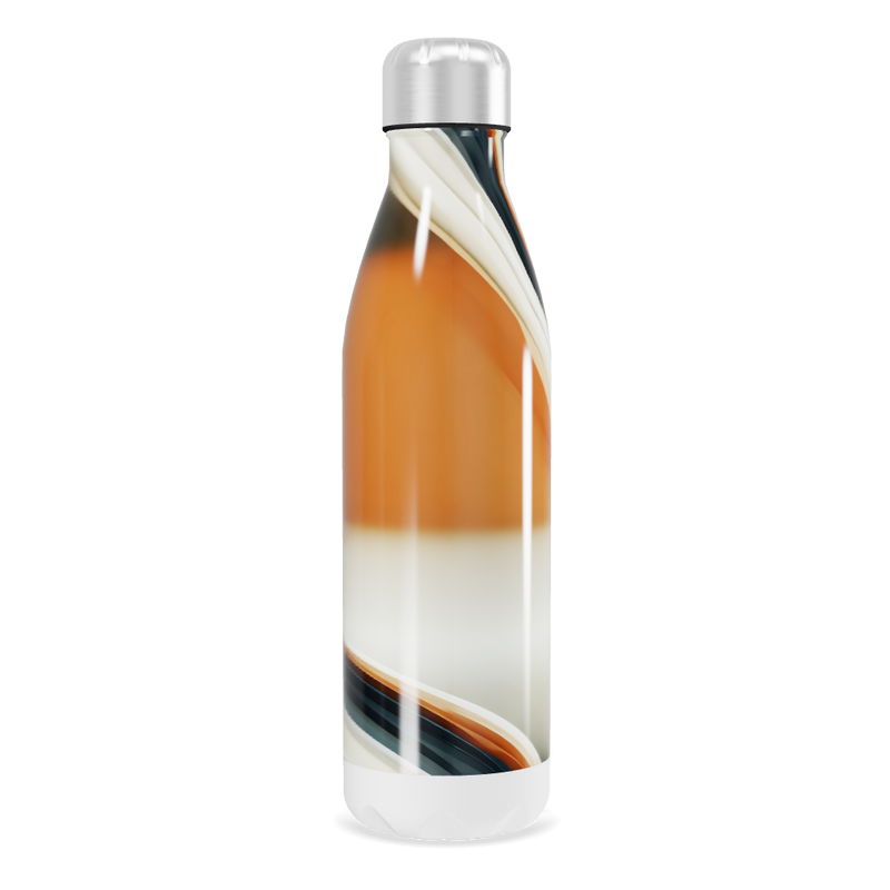 Garrafa Inox - Design Ondas Coloridas