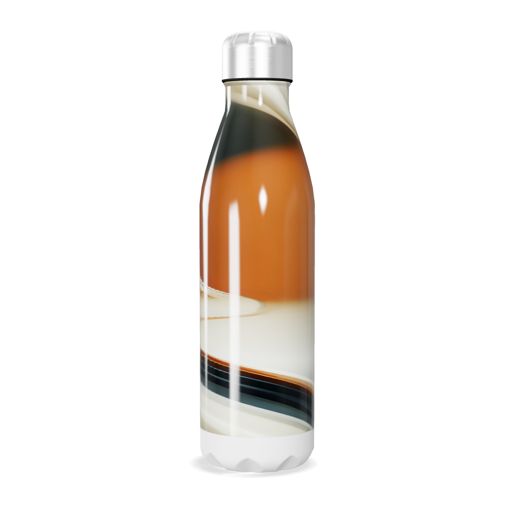 Garrafa Inox - Design Ondas Coloridas
