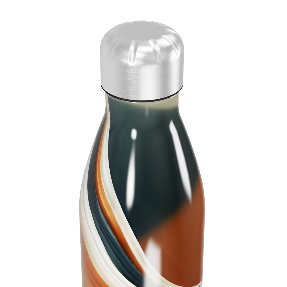 Garrafa Inox - Design Ondas Coloridas