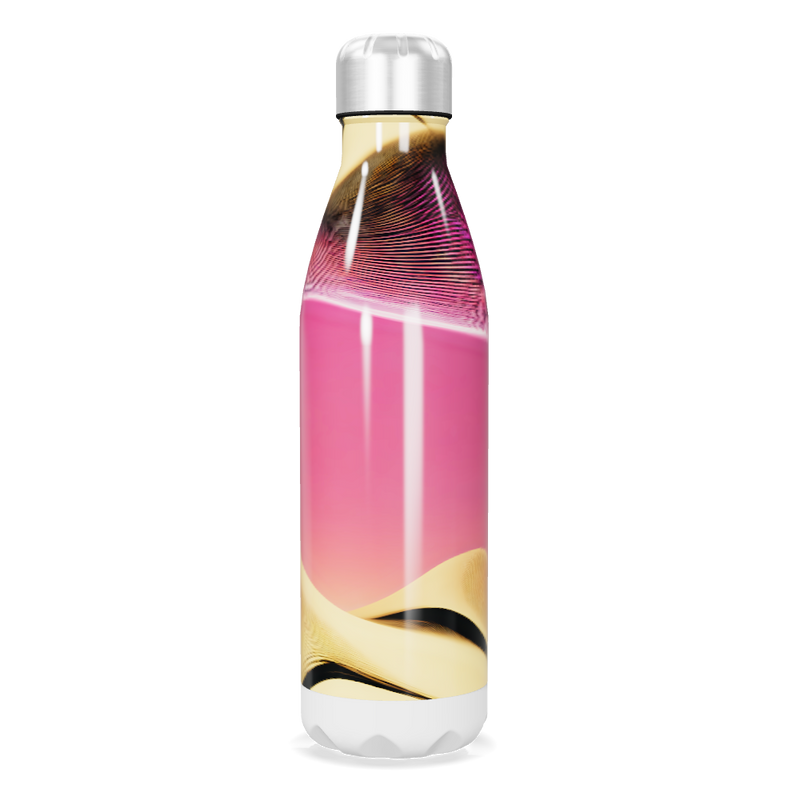 Garrafa Inox - Gradiente Rosa e Dourado