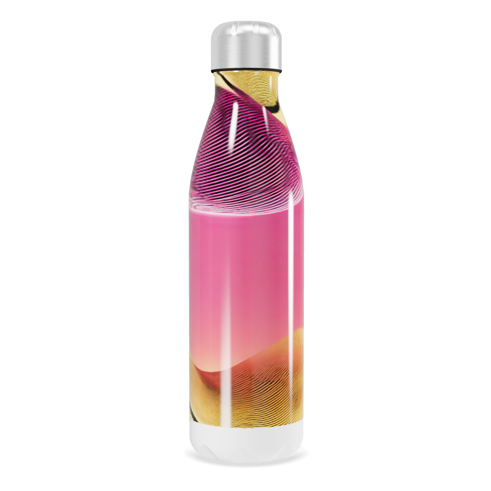 Garrafa Inox - Gradiente Rosa e Dourado