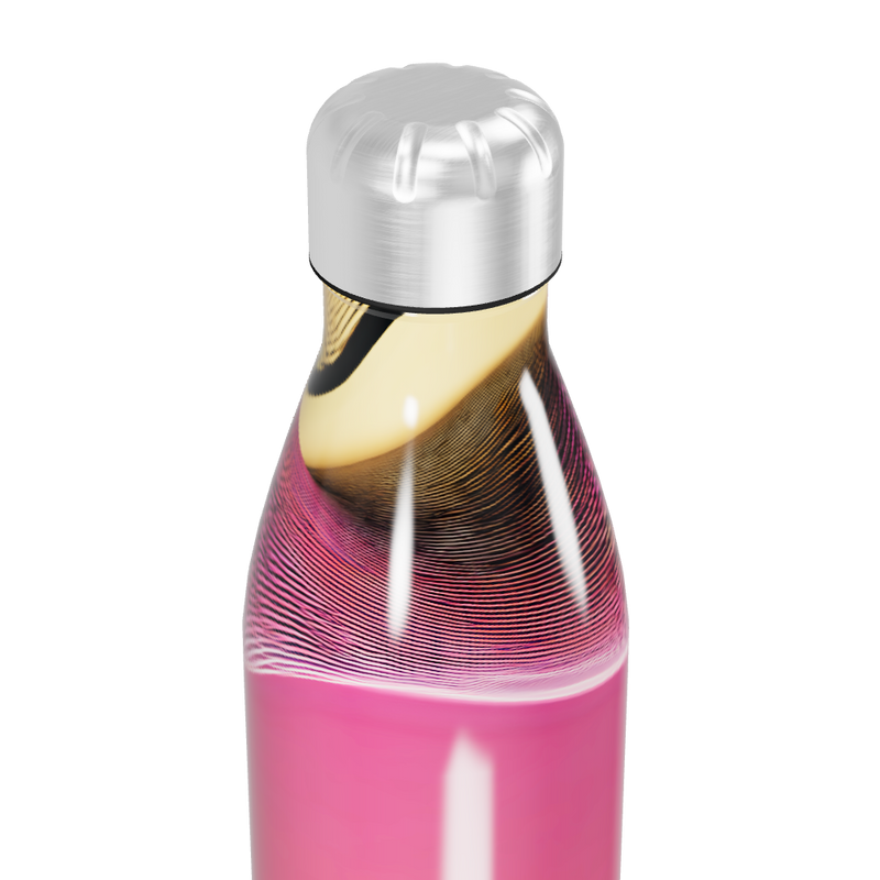 Garrafa Inox - Gradiente Rosa e Dourado
