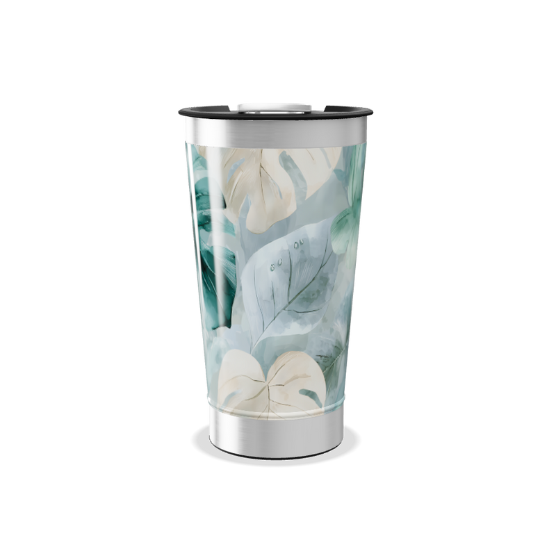 Copo Térmico - Folhagem Tropical Aço Inox