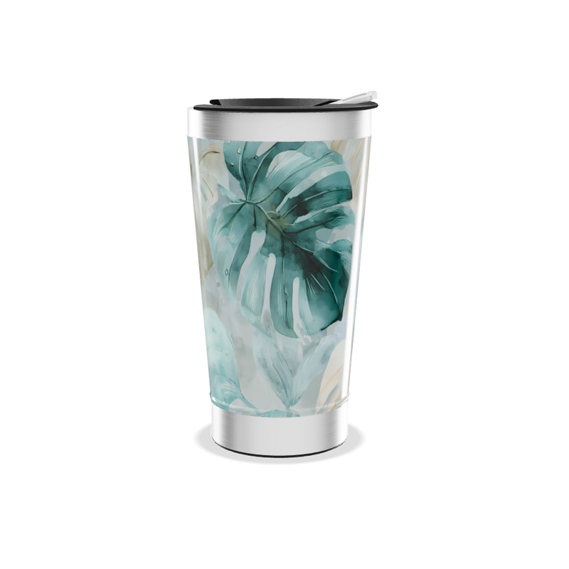 Copo Térmico - Folhagem Tropical Aço Inox