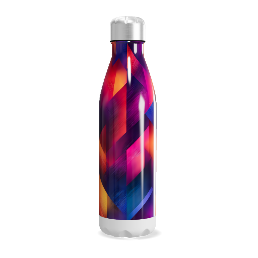 Garrafa Inox - Colorida com Estampa Geométrica