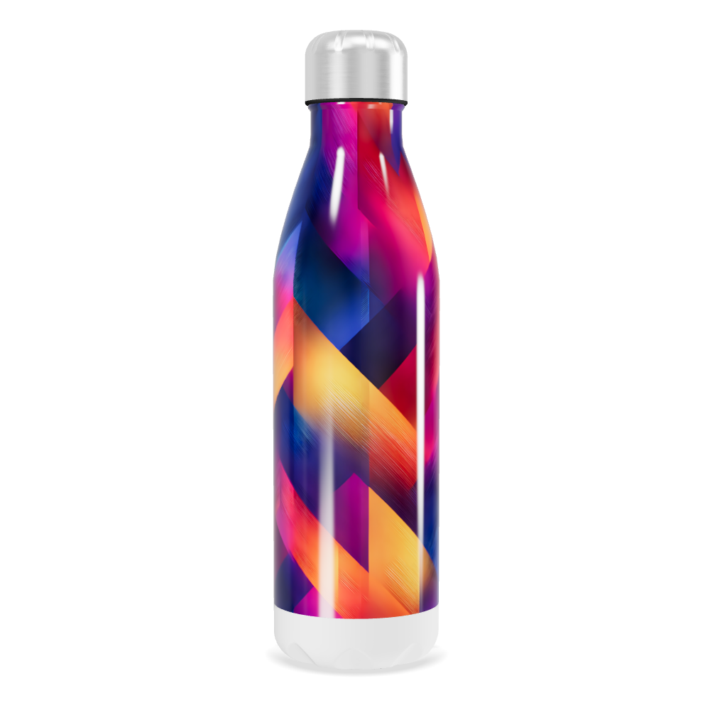 Garrafa Inox - Colorida com Estampa Geométrica