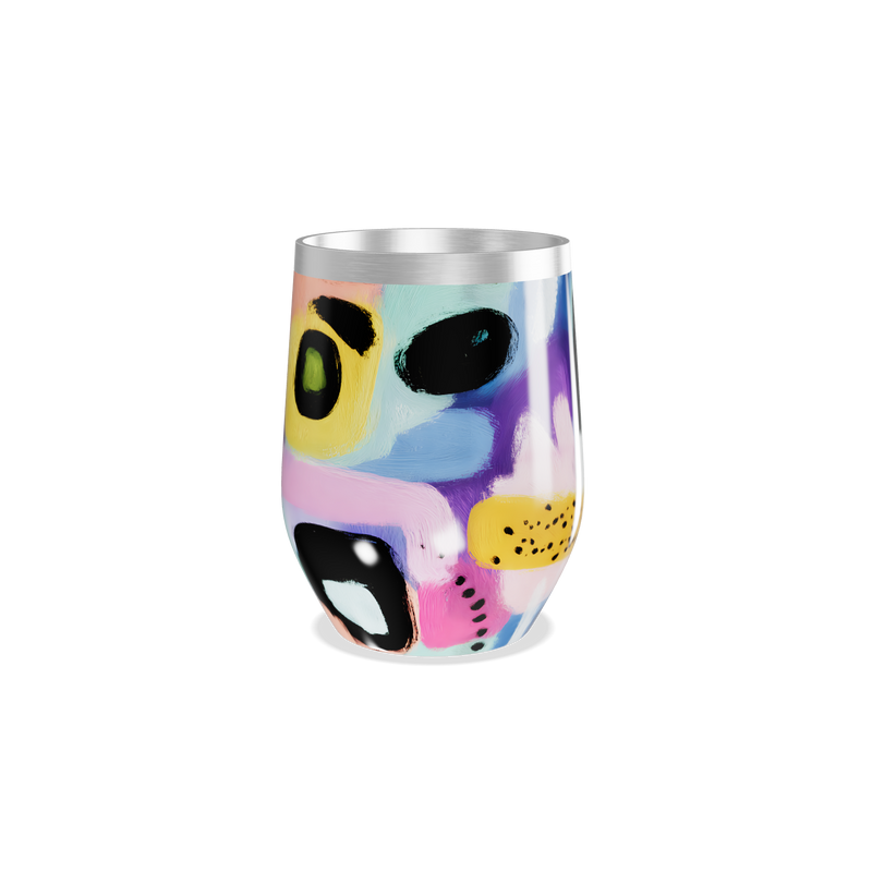 Copo Térmico Slim - Estampa Abstrata Colorida