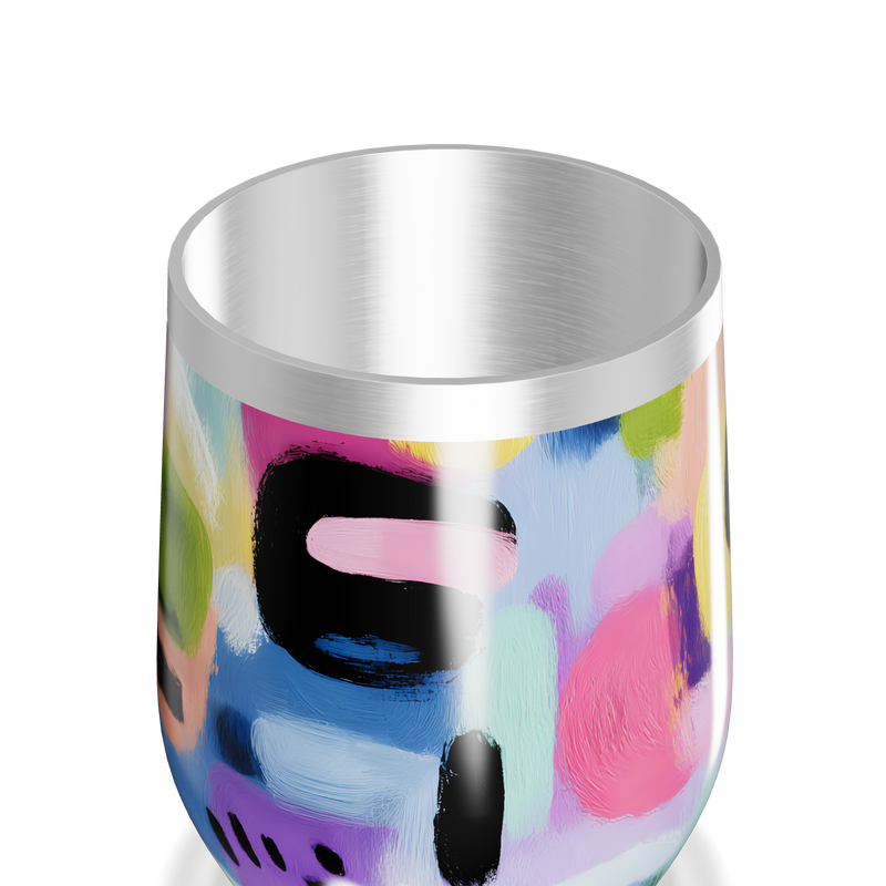 Copo Térmico Slim - Estampa Abstrata Colorida