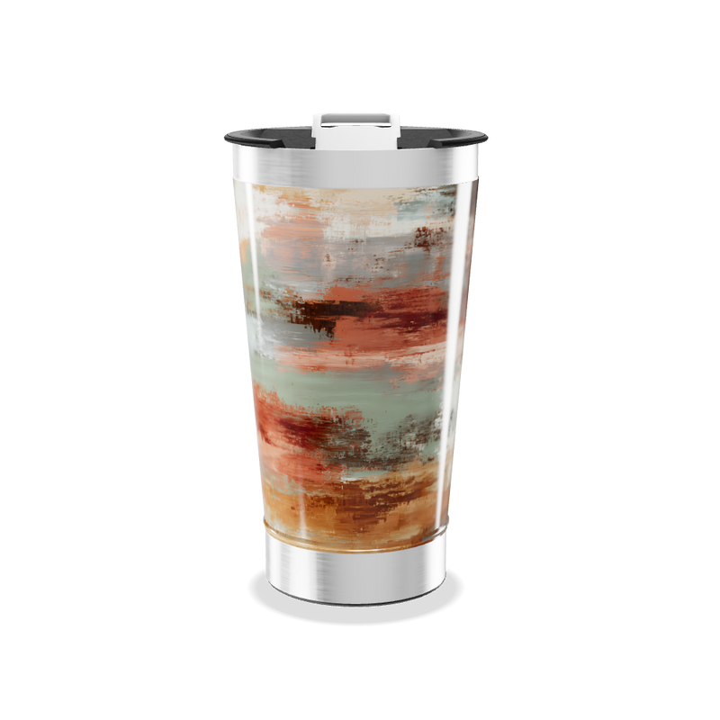 Copo Térmico - Estampa Abstrata Colorida