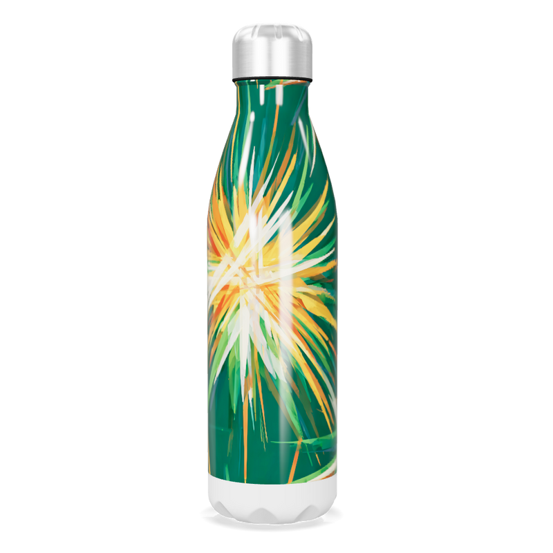 Garrafa Inox - Estampa Tropical Verde