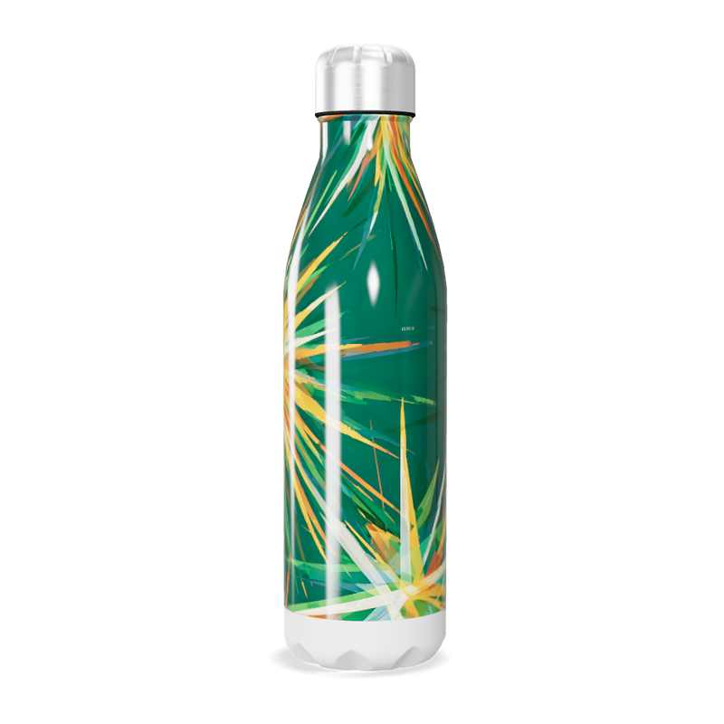 Garrafa Inox - Estampa Tropical Verde