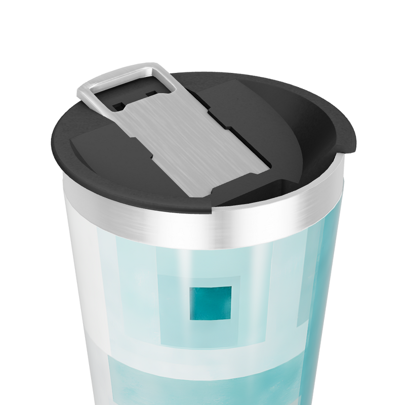 Copo Térmico - Azul com Geometria